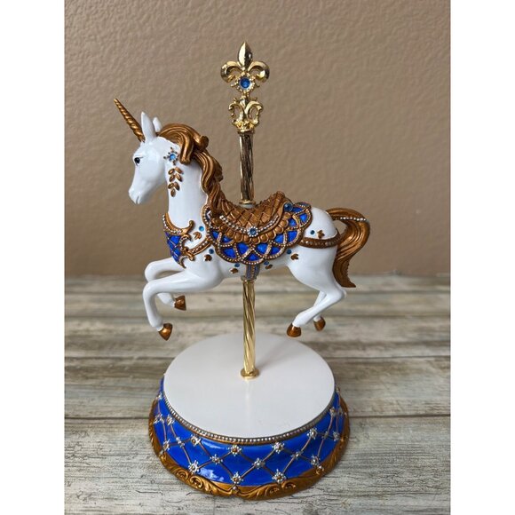 Hamilton Collection Jeweled Unicorn Carousel Collection Figurines 2004 Set of 3 - Picture 7 of 16